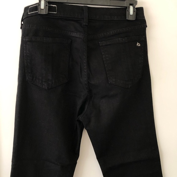 Rag & Bone Black Nina High-Rise Stove Pipe Straight Jeans 30 - Picture 10 of 13